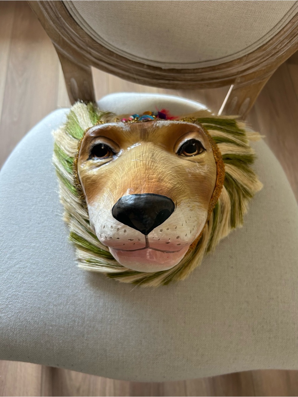 Handcrafted Lioness Wall Mask